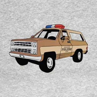 Stranger Things Hopper Ford Bronco Police Truck T-Shirt